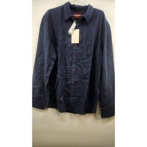 Alesbury Men's Navy Blue XL Tall Hemp Lyocell Shirt NWT